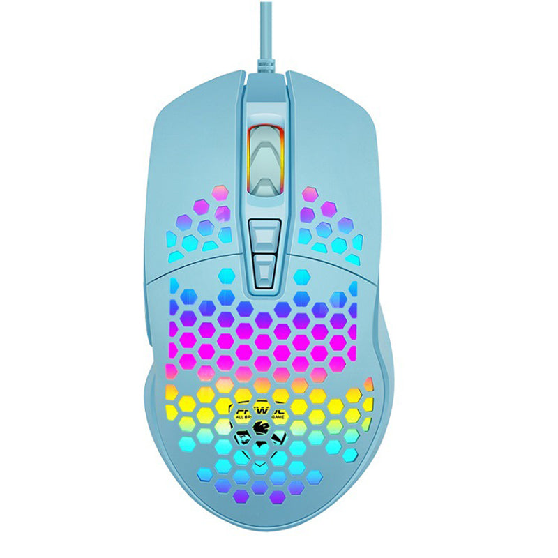 FRIWOL V9 Colorful Light Hollow Honeycomb USB Wired Gaming Mouse 1600 DPI 7 Buttons Computer Laptop Mice FRIWOL V9 Colorful Light Hollow Honeycomb USB Wired Gaming Mouse 1600 DPI 7 Buttons Computer Laptop Mice